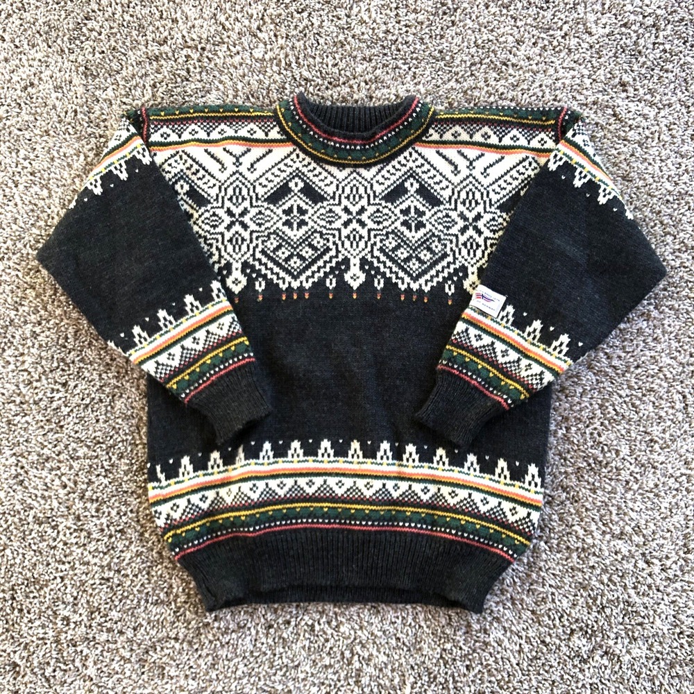 Vintage Dale Of Norway Wool Fair Isle Sweater Size Small Crewneck 1879 Pullover